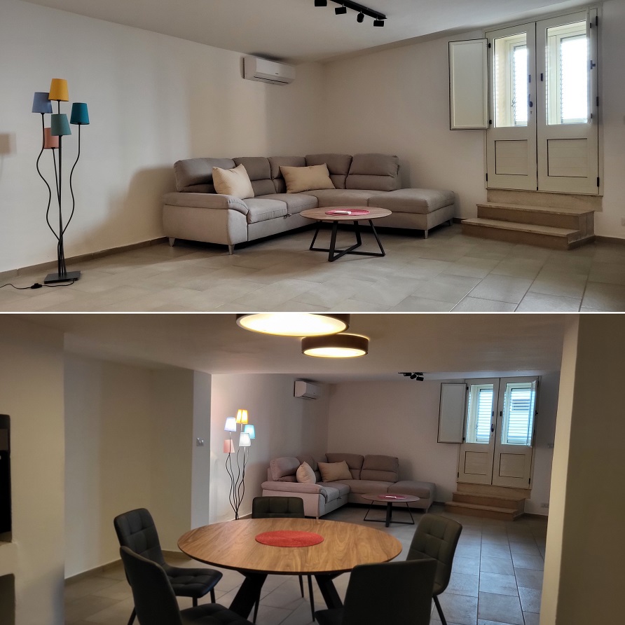 Ferienwohnung Souterrain Wohnlandschaft mit Esszimmer